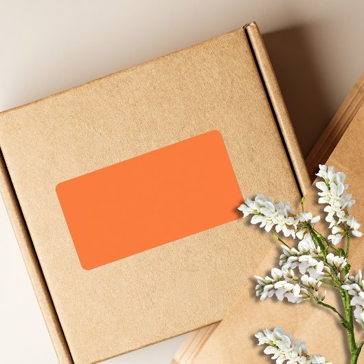 マンゴオレンジ無地の色 |クラシック |エレガント | ラベル
