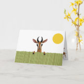 マンゴガゼルのピーカブー カード (黄色い花)