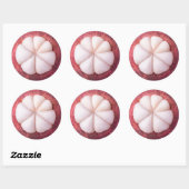 マンゴスチンのスライス ラウンドシール (シート)