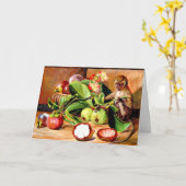 マンゴスチンの花と果実; Singapore Monkey, カード (黄色い花)