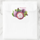 マンゴスチン果物のステッカー スクエアシール (バッグ)