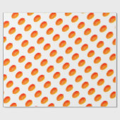 マンゴフルーツウォーター色シックなフード熱帯パターン ラッピングペーパー (フラット)