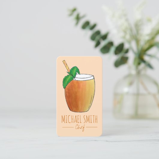 マンゴラッシリフレッシュインディアンヨーグルトフルーツドリンク 名刺 (スタンド正面)