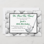 マンゴルフ誕生日招待状 招待状 (正面)