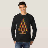 マンゴーおもしろいフルーツクリスマスツリー照明マンゴークリスマス Tシャツ (正面フル)