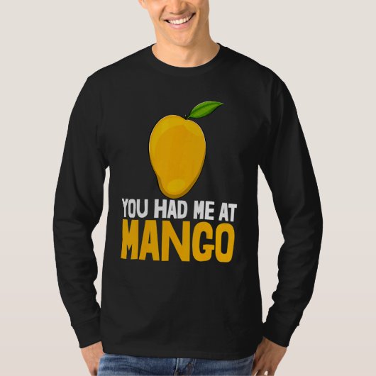 マンゴーで恋に落ちた Mango ジョーク フルーツ ギフト Tシャツ (正面)