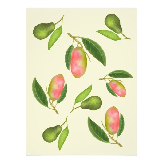 マンゴーとアボカド フォトプリント            (正面)