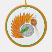 マンゴーもち米デザートタイ料理 セラミックオーナメント (正面)