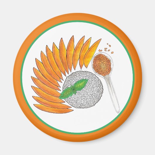 マンゴーもち米デザートタイ料理 マグネット (正面)