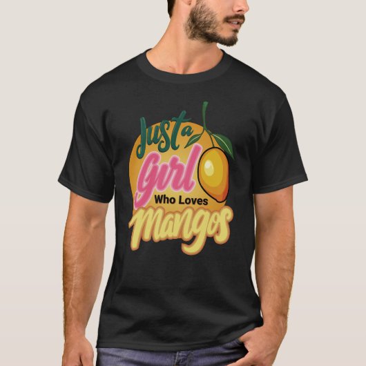 マンゴーを愛する女の子 Tシャツ (正面)