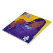 マンゴーを持つゴーギュン人 タイル (側面)