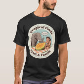 マンゴーを発見した原始人 Tシャツ (正面)