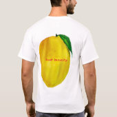 マンゴーを食べると免疫力がアップ Tシャツ (裏面)
