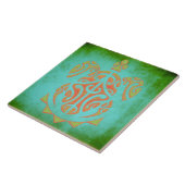 マンゴーアンドライムポリネシアンカメ タイル (側面)