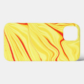 マンゴークリーム，曲線のサンゴまたは赤いストローク Case-Mate iPhoneケース (裏面 (横))