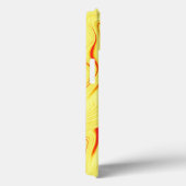 マンゴークリーム，曲線のサンゴまたは赤いストローク Case-Mate iPhoneケース (裏面 / 右)