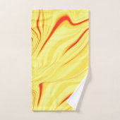 マンゴークリーム、湾曲した赤または珊瑚のストローク バスタオルセット (ハンドタオル)