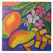 マンゴースチルライフ熱帯とハワイアンアートタイル タイル (正面)