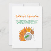 マンゴースティッキーライスタイレストランディナーパーティー 招待状 (裏面)