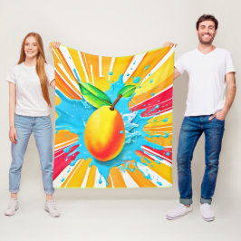 マンゴースプラッシュディライト フリースブランケット