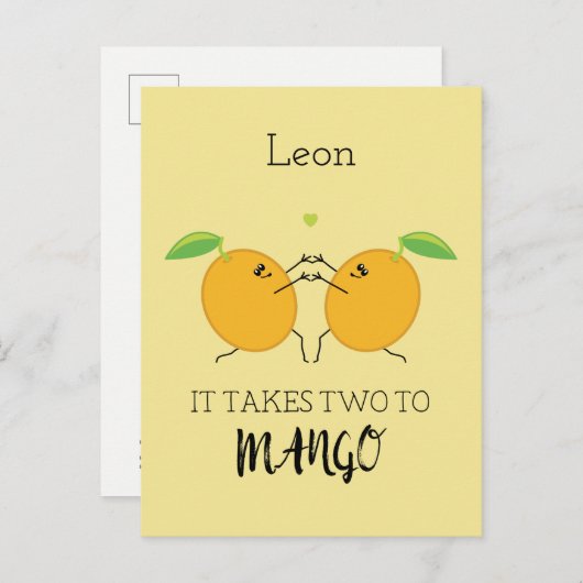 マンゴータンゴのボールルームダンスの名言：二人で踊る ポストカード (正面/裏面)