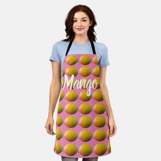 マンゴーベジタリアンビーガン エプロン (着用した状態)