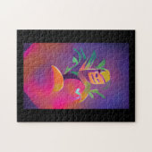 マンゴーポップシクル抽象芸術デジタルアートの幽霊 ジグソーパズル (横)