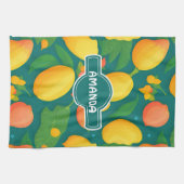 マンゴーレインボーカラフルパタパーソナライズされたーン キッチンタオル (横)