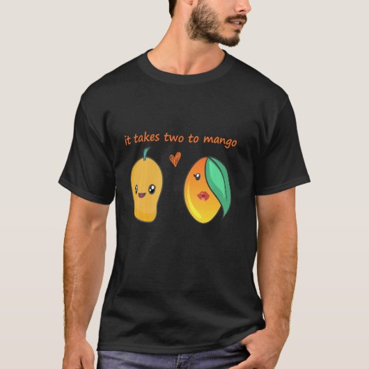 マンゴー可愛いタンゴマンゴーフルーツローマン Tシャツ (正面)