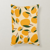 マンゴー夏のフルーツ柄 アクセントクッション (正面(垂直))