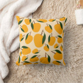 マンゴー夏のフルーツ柄 クッション (ブランケット)
