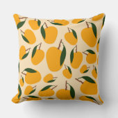 マンゴー夏のフルーツ柄 クッション (正面)