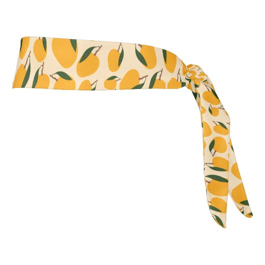 マンゴー夏のフルーツ柄 タイヘッドバンド (回転90)