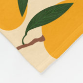 マンゴー夏のフルーツ柄 フリースブランケット (角)