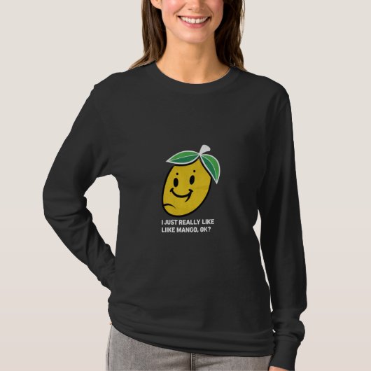 マンゴー好き私は本当にマンゴー Tシャツ (正面)