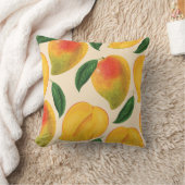 マンゴー果実継ぎ目なしパターン クッション (ブランケット)