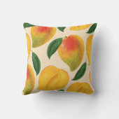 マンゴー果実継ぎ目なしパターン クッション (裏面)