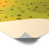 マンゴー果実継ぎ目なしパターン ポスター (角)