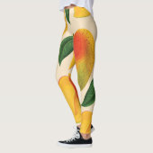 マンゴー果実継ぎ目なしパターン レギンス (左)