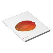 マンゴー果水色のトロピカルオレンジ ノートパッド (アングル)