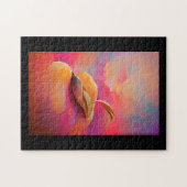 マンゴー桃の皮抽象芸術デジタルアート ジグソーパズル (横)
