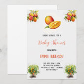 マンゴー ベビーシャワー 招待状 (正面/裏面)