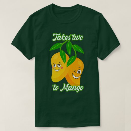 マンゴー・マンゴーに二つ Tシャツ (デザイン正面)