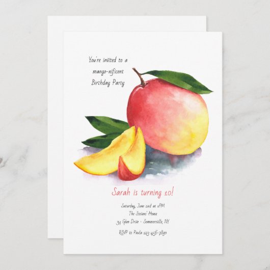 マンゴー 招待状 (正面/裏面)