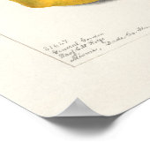 マンゴー(Mangifera Indica)フルーツウォーター絵画カラー ポスター (角)