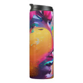 マンゴ鮮やかカラフル抽象芸術グラフィックアート タンブラー (回転右)