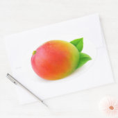 マンゴ 楕円形シール (封筒)