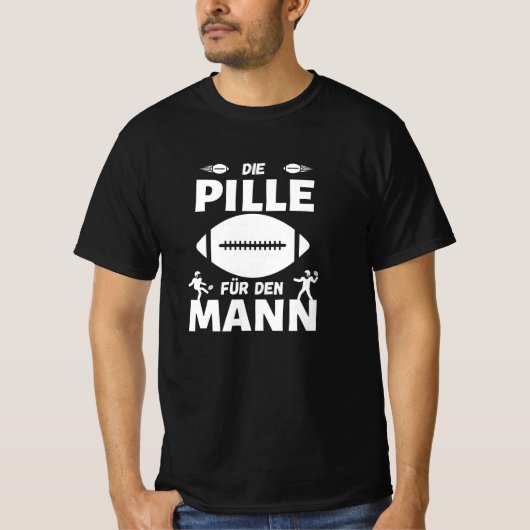 マンサッカースポーツサッカーファン用ピル Tシャツ (正面)