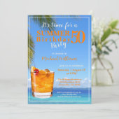 マンサマー海カクテル50thバースデーパーティー 招待状 (スタンド正面)