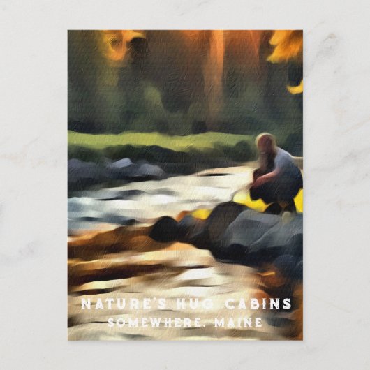 *~*マンサン魚釣りストリームメインAP49川 ポストカード (正面)